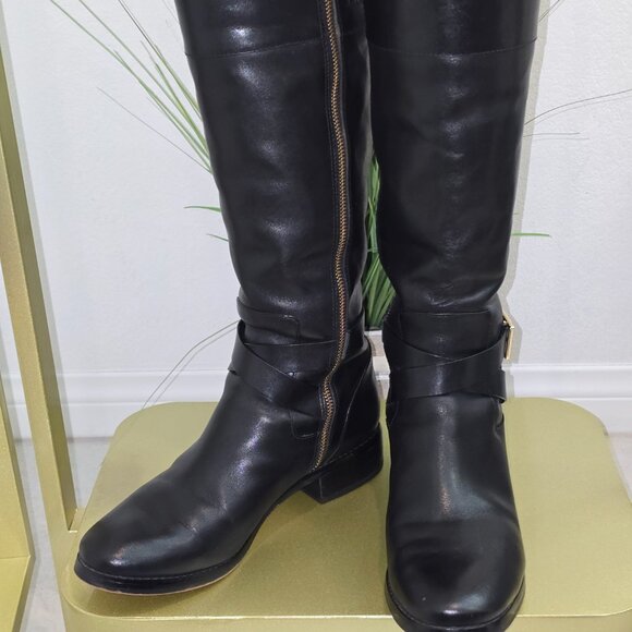 Michael Kors Black Leather Knee Boot - Picture 10 of 14